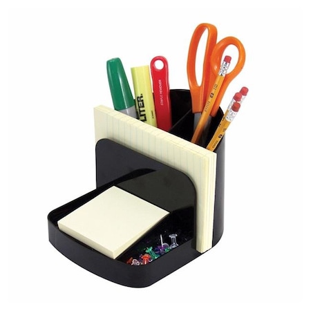 Officemate Recycled Desk Organizer; Plastic; Black